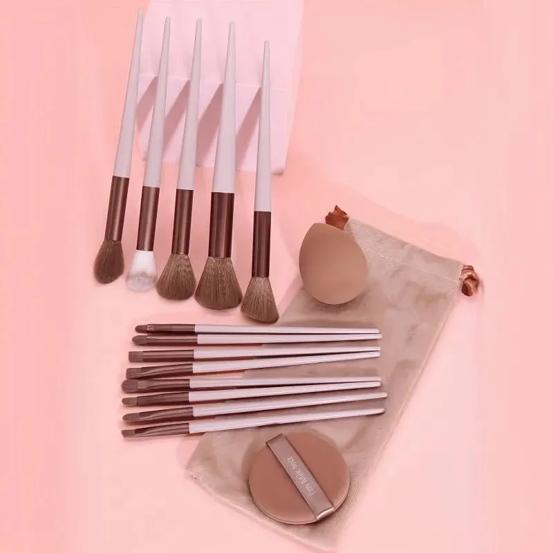 15PCS Professional Makeup Brush Set Soft Synthetic Hair Foundation Powder Blush Eyeshadow Brushes Complete Cosmetic Ma