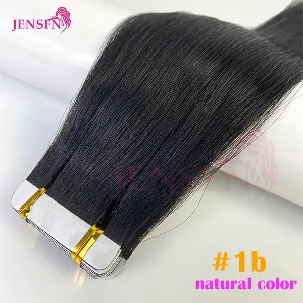 Tape In Hair Extension 100% Real Human Hair Straight Hair Seamless Invisible Skin Weft Remy Tape Ins Brown Blonde Womem