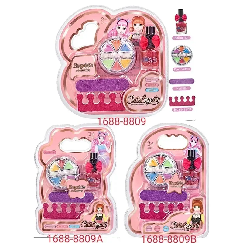 Κιτ μακιγιάζ για παιδιά Lipgloss Σκιά ματιών Λίμα βερνίκι νυχιών Μη τοξική μακιγιάζ Princess Girl Cosmetics που πλένεται Χριστουγεννιάτικο δώρο για παιδί