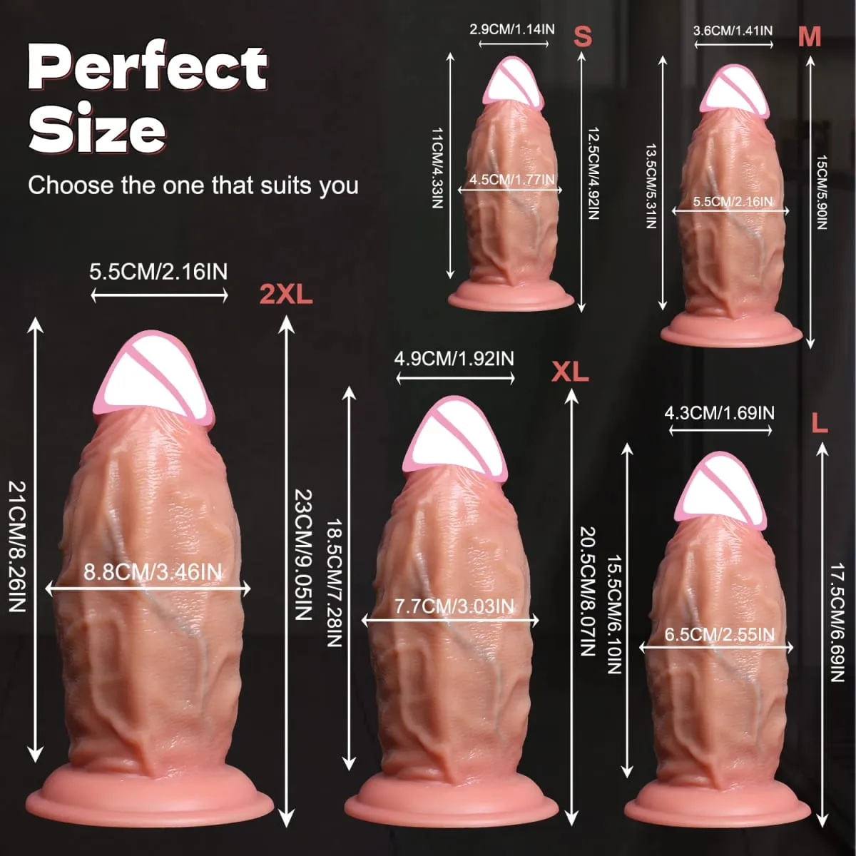 5 Sizes Realistic Anal Dildo Soft Huge Penis Suction Cup Anal Sex Toys For Woman Vagina Adult Masturbator Cock Big Dick Buttplug