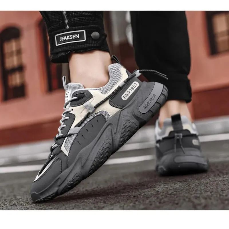 2026 Winter New Men's Shoes Trendy Sport Running Casual Versatile Breathable Height-increasing Dad INS Trendy Sneakers