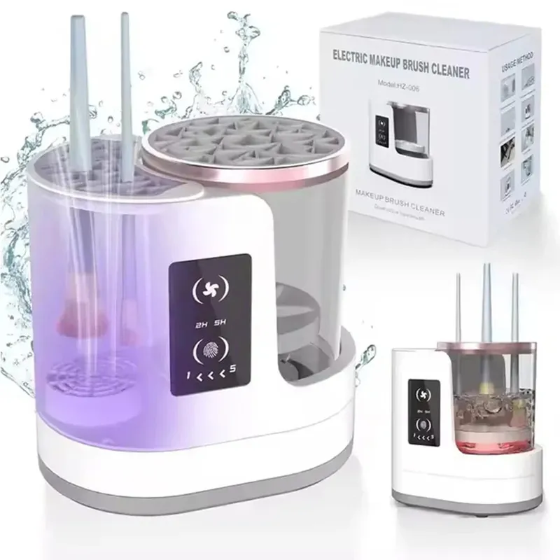 2026 NEW Electric 3 IN 1 Makeup Brush Cleaneing Machine Makeup Brush Dryer Portable Automatic USB Cosmetic Brushes Cleaner Tool