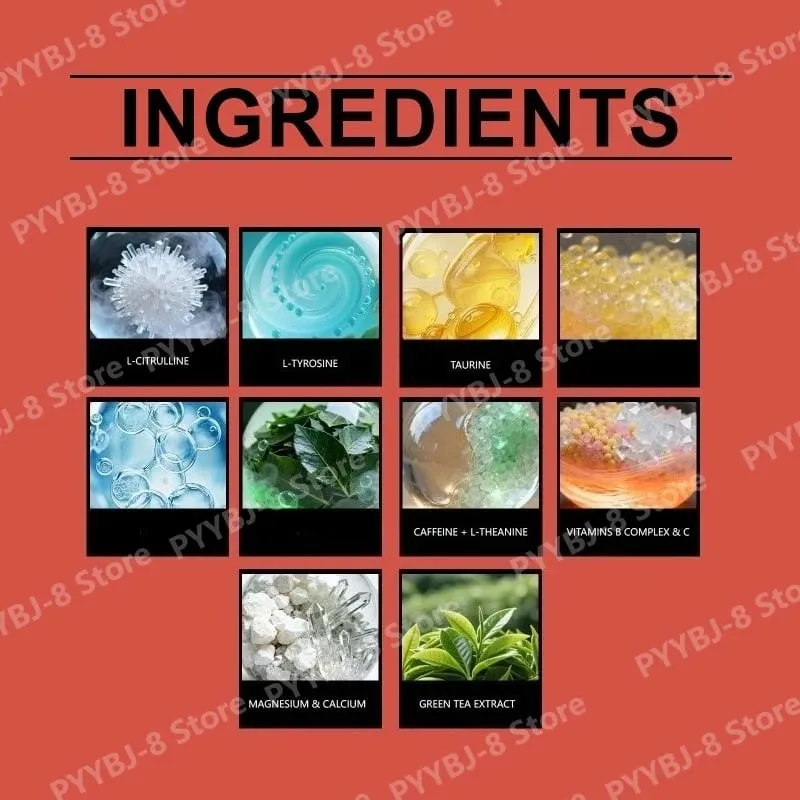 Zero Sugar Watermelon Electrolyte Powder with 90mg Caffeine Amino Acids Minerals Vitamins Provide Energy Replenishment 15 Sticks