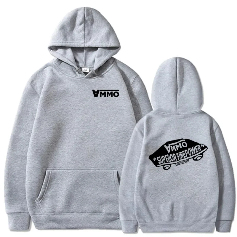 Brothers in Arms Skeleton Double Sided Print Hoodies Men's Women Clothing Fashion Sweatshirt Oversized Long Sleeve Pullovers