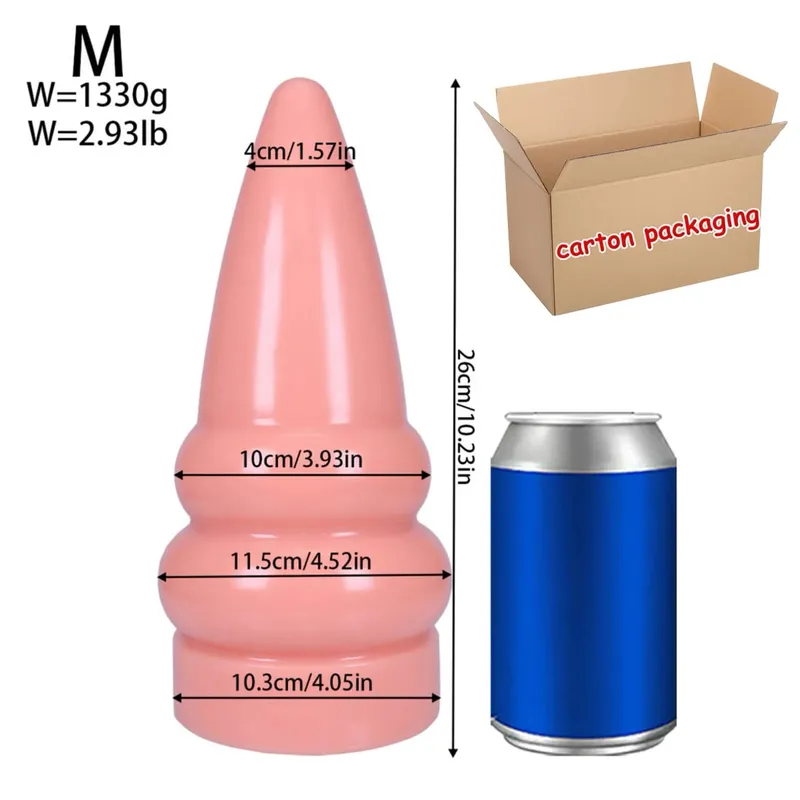 3 Sizes Huge Anal Plug Pointed Tip Butt Plug Dilatador Anal Big Anal Dildo Sex Toys Women Gay Prostate Massage Adult Supplies 18