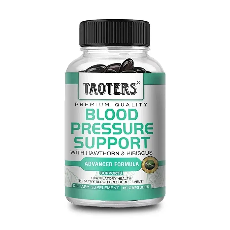 Blood Pressure Support Supplement Capsules Support Heart Cardiovascular Blood Flow Vein Leg Health Immune & Vascular Wellness