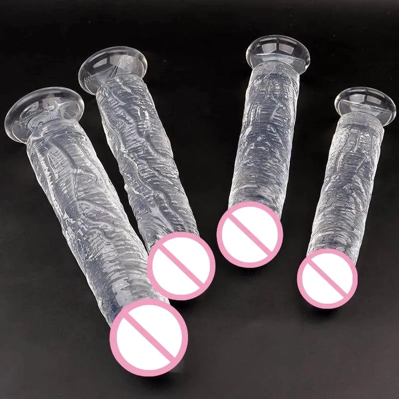 Cheap Women Big Transparent Dildo Suction Cup Erotic Anal Jelly Dick Soft Clitori Vaginal Masturbators Penis Adult Sex Toy 18+