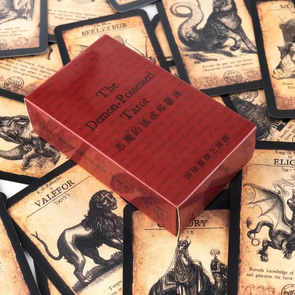 10.3*6cm 78 Vintage Gothic Demonology Tarot The Demon-Possessed Tarot Cards - Goetia Occult Divination Deck