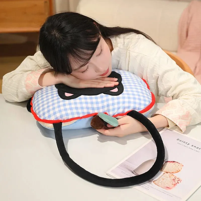 Apple Plush Pillow Cat Stuffed Cushion Kawaii Soft Sofa Cushion Air Conditioning Blanket Throw Pillow Adorably Birthday Gifts