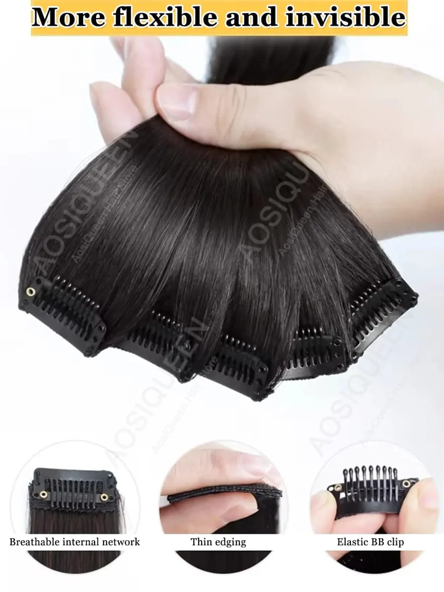 5pcs/Set Hair 1Clips Hair Extensions For Women 24Inches Long Straight Synthetic Fiber Wigs Suitable For Daily And Party Occasion