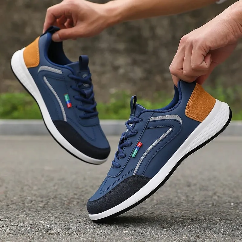 PU-leer herenschoenen Sneakers Zomer Mode Ademende Italiaanse loopschoenen Italiaanse ademende vrijetijdsbesteding Mannelijke casual sneakers