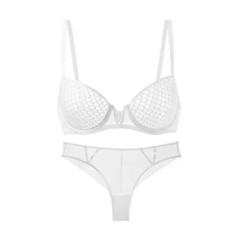 Ultra-Thin Minimizer Bra Set For Large Bust Women Summer Style Soft Underwire Side Support Anti-Sagging Comfort Daily Lingerie