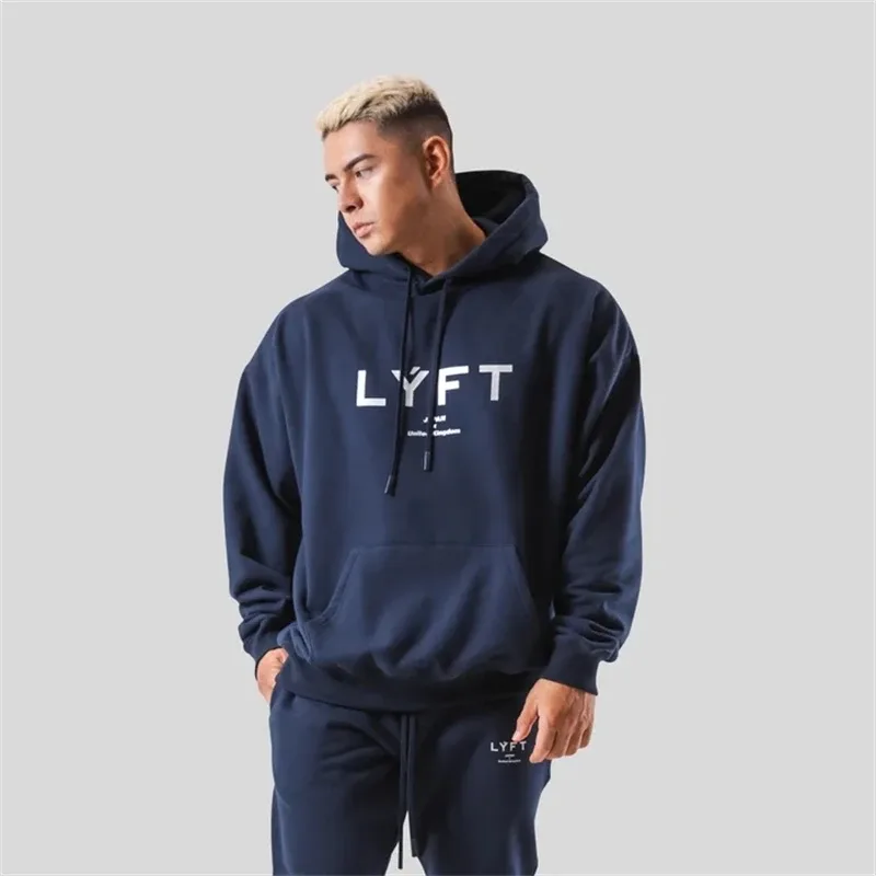 Sudaderas con capucha con logotipo clásico para hombre, sudadera cálida de lana para invierno, ropa de calle a la moda, jerséis holgados informales para hombre, Sudadera con capucha de marca — image 2