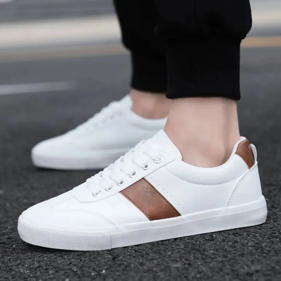 Men's Fashionable Casual Sports Sneakers - Round-Toe Lace-Up Design Offering a Comfortable Experience Suitable for All Seasons