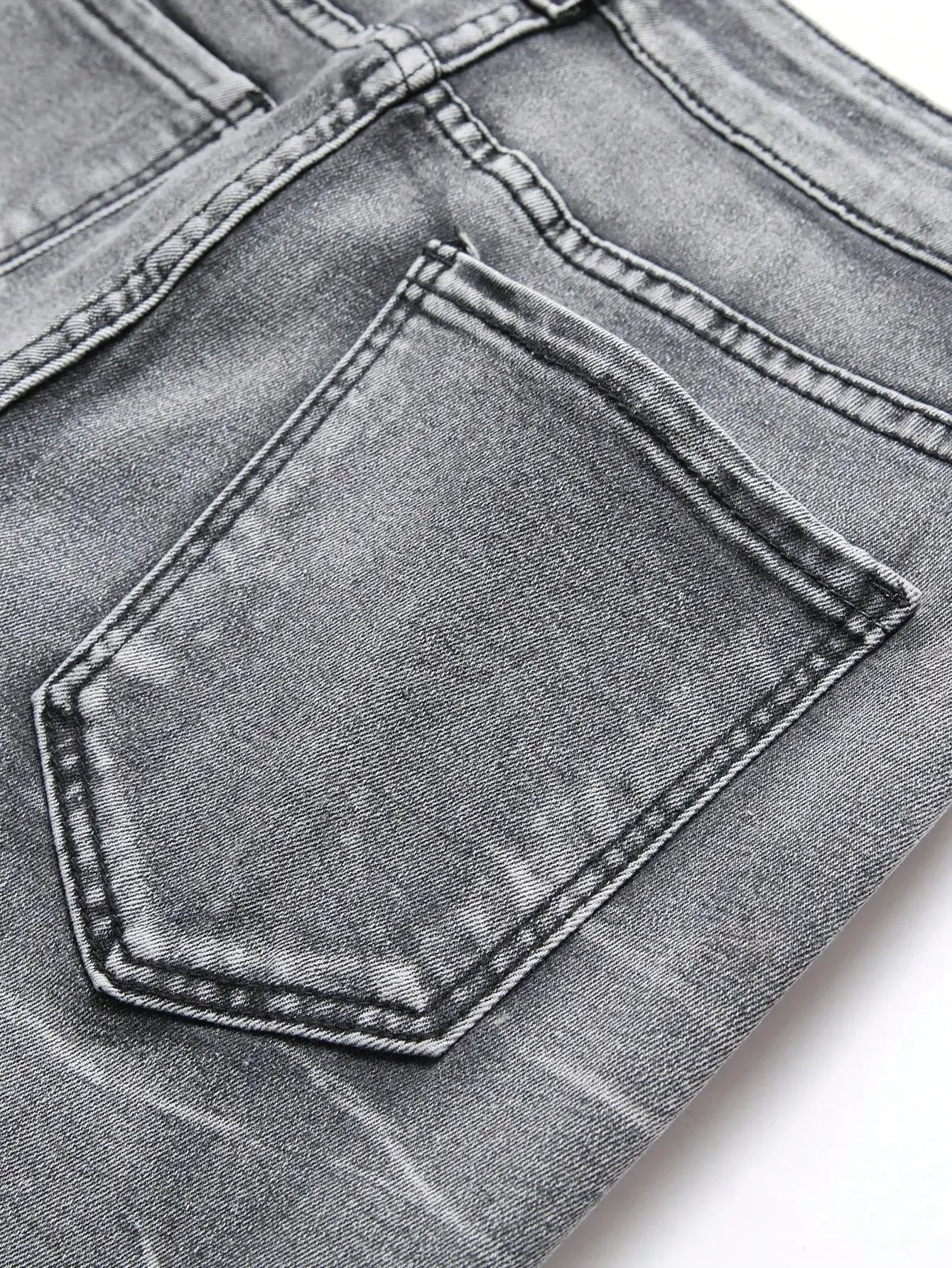 Ανδρικό ελαστικό τζιν τζιν Streetwear με σκίσιμο συνονθύλευμα τρύπες με σκισίματα τζιν ελαστική μέση casual παντελόνι Slim εφαρμογή ίσιο παντελόνι