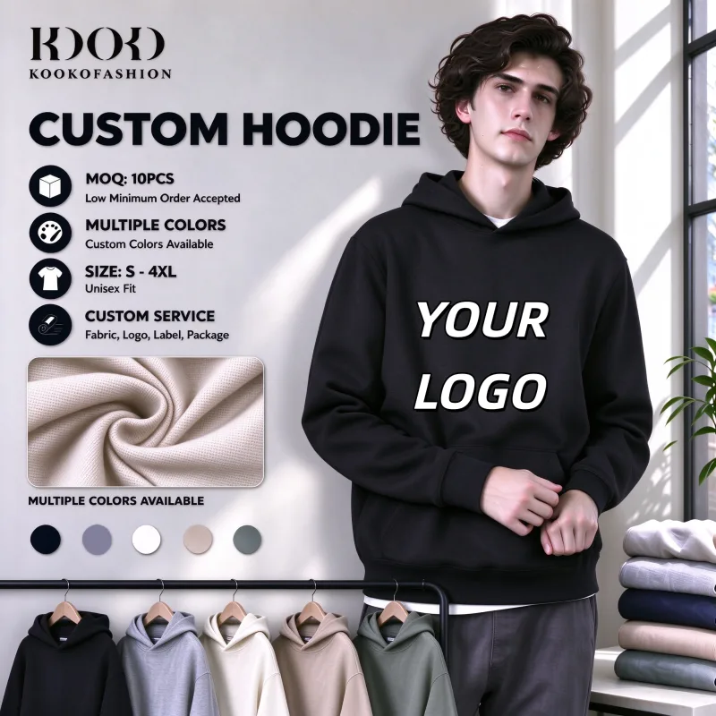 Customize Your Own Designed Printed embroidery Hooded Sweatshirt with Your Favorite Logo on Your Clothes Custom Unisex Hoodies