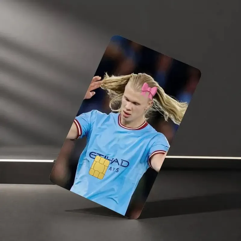 Football Star E-Erling H-Haaland Sticker Film Tape Skin for Credit Card Debit Card Waterproof Stickers