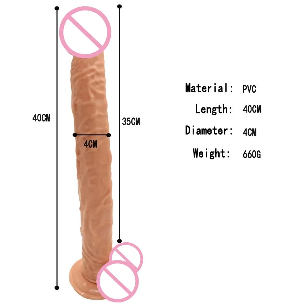 40cm Realistic Long Dildo Big Penis Huge Dildos Vaginal Masturbation G Spot Stimulation Anal Butt Plug For Women Sex Toys 18+
