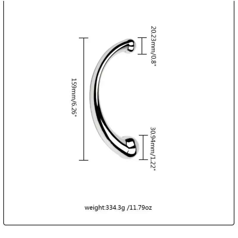 Anal Plug Dildo Stainless Steel G Spot Wand Massage Stick Pure Metal Penis G-Spot Stimulator Sex Toy for Women Men