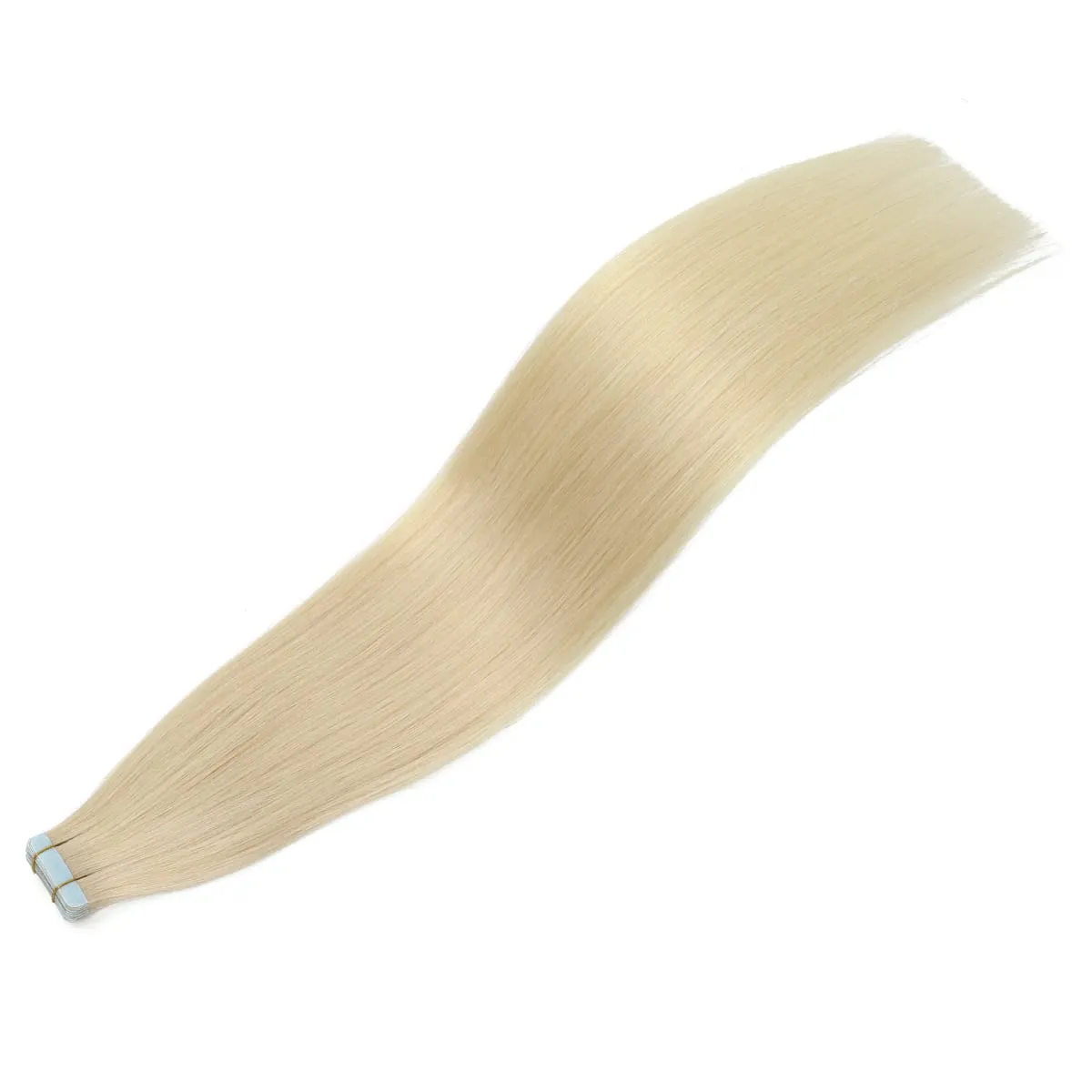 Invisible Tape-In Hair Extensions Straight Human Hair Seamless Invisible Skin Weft Design Smooth Soft Natural Texture No Frizz Easy To Wear