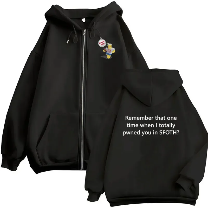 Funny Blame John Meme Zipper Hoodie Shedletsky Forsaken Fashion Autumn/Winter Sweatshirt Men Women Casual Oversized Coats Hoody