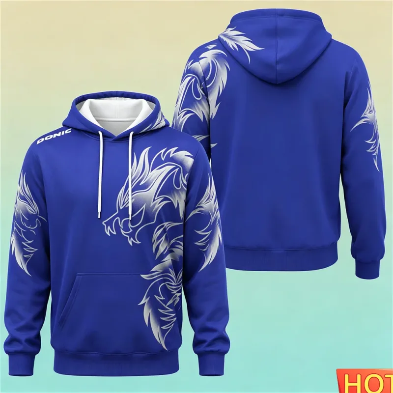 Autumn/Winter Men's Sports Hoodie Table Tennis Men's women's Hoodies Polyester Breathable Men Hoodeds Sweatshirt Sportswear tops