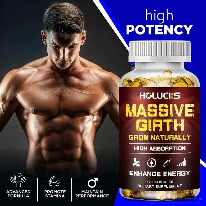 Men's Health Supplement Capsules Enhances Performance & Energy for Stamina Muscle Strength Booster