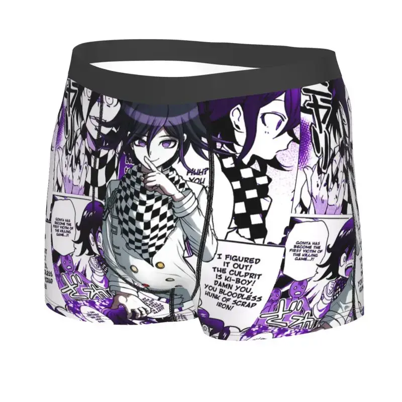 Kokichi Ouma Manga Anime Print Men Boxers Shorts Panties Underwear Soft Breathable Underpants Large Size Boxer Briefs for Boys
