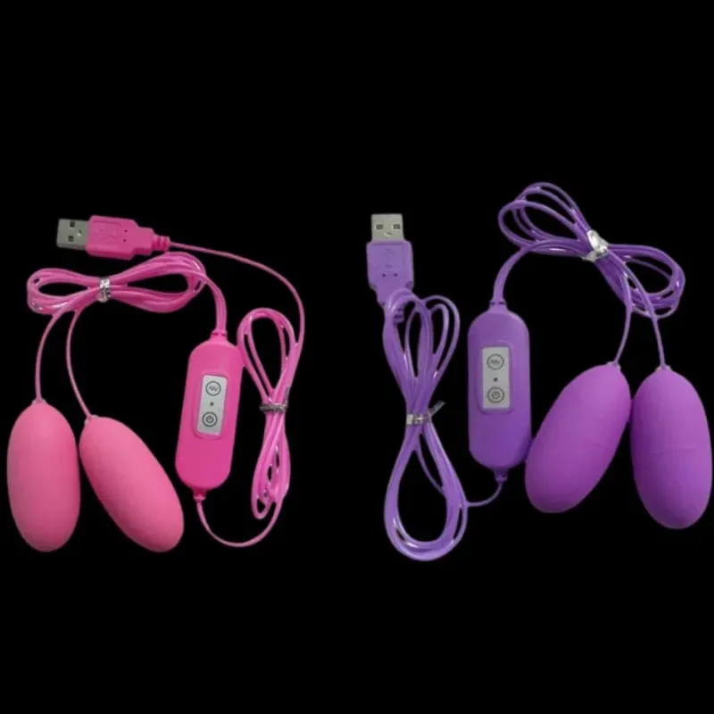Dual Motor Bullet Vibrator Vibrating Egg USB Rechargeable Clitoral Stimulator Massager Multi Speed Pleasure Sex Toy