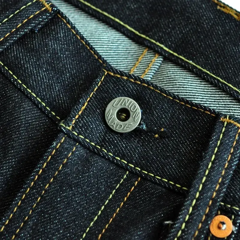 Saucezhan 316xx-18oz jeans masculino selvedge jeans cru reto grosso outono e inverno calças jeans vintage