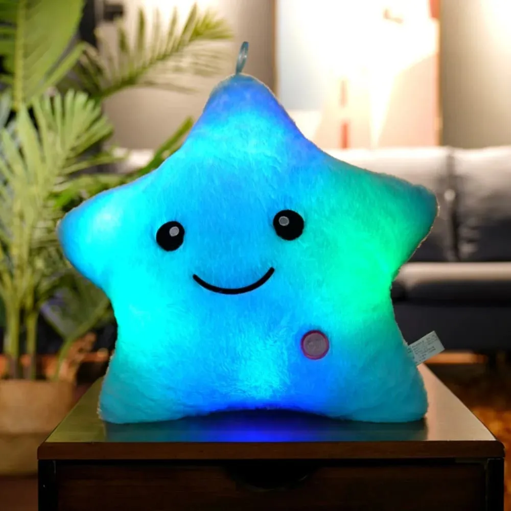 LED Electronic Star Plush Toy Soft Baby Kid Toys LED Star Doll Toy Home Decoration Star Soft Star Pillow