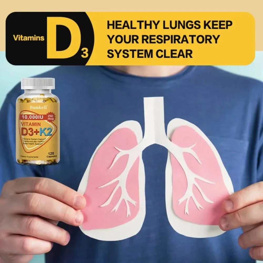 D3 & K2 - Nerve Muscle Heart Bone and Dental Health Immune System Health