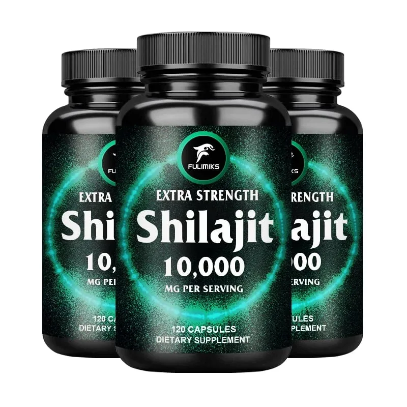 Fulimiks Shilajit 10000mg Caapsules with Pure Himalayan Extract & Fulvic Acid Support Daily Vitality Stamina Overall Health