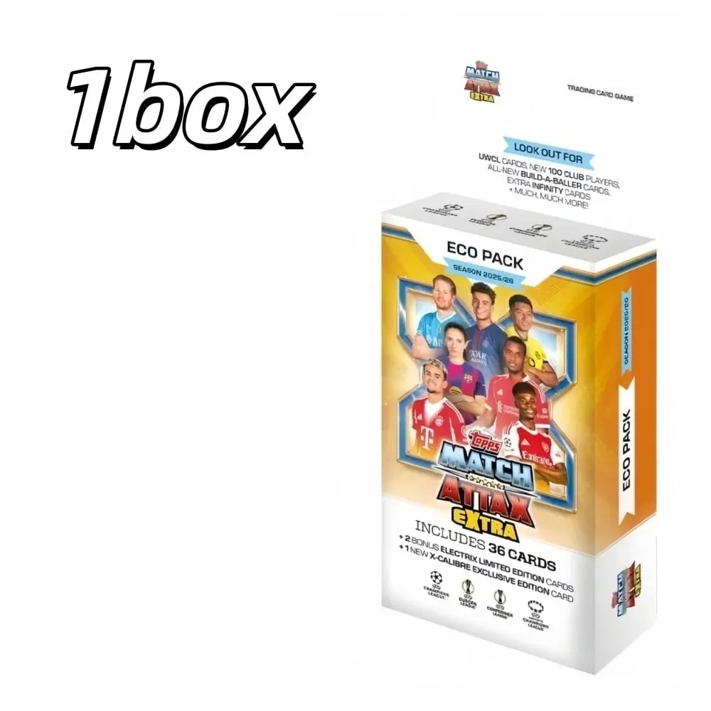 2026 NEW Season Topps UCC Match Attax Eco Pack Limited Edition Sports Trading Cards Football Player Cards Fan Collection Gift