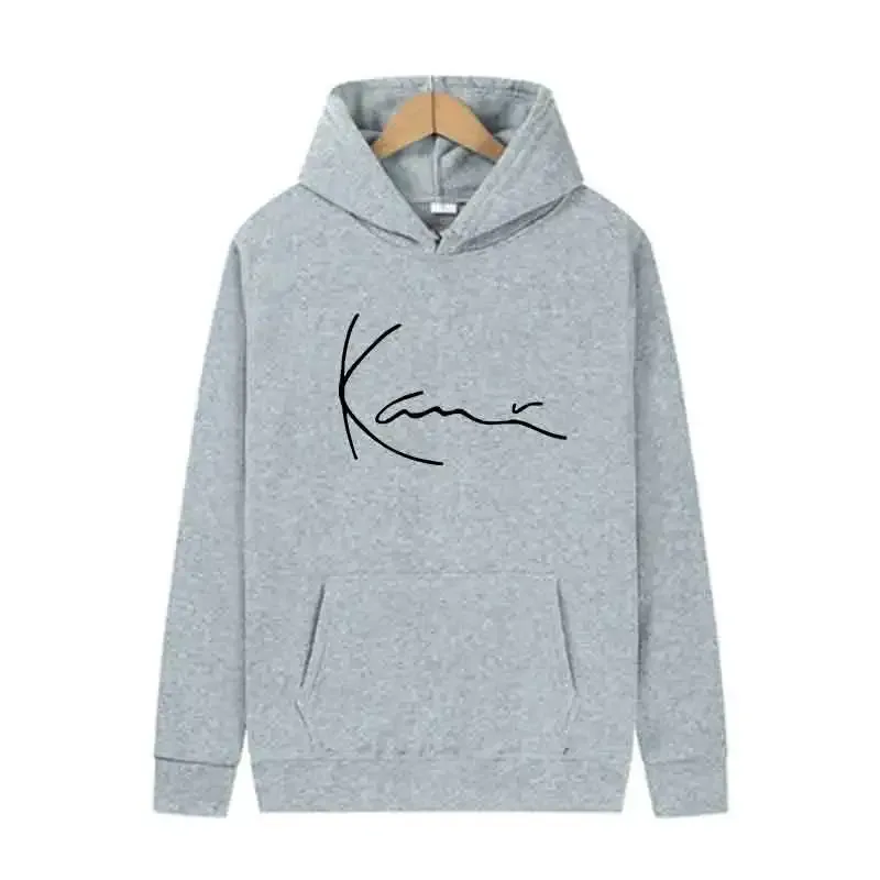 Men Blue White Fashion Trends Hoodie Print Casual Streetwear Sports Jogging Sweatshirt Pullover Spring Autumn Daily Unisex Cloth