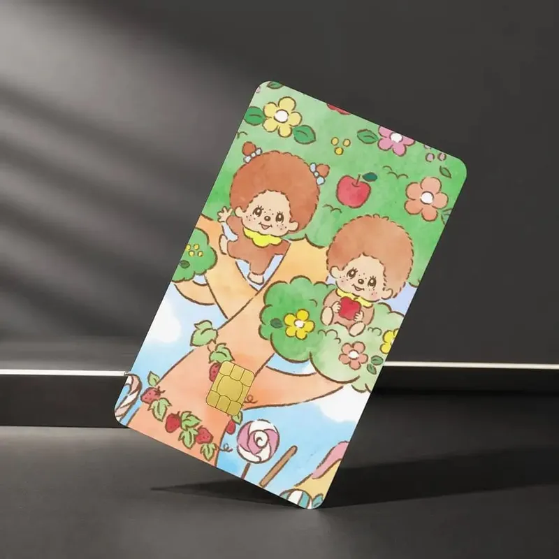 Cute M-MonchhichiS Sticker Film Tape Skin for Credit Card Debit Card Waterproof Stickers