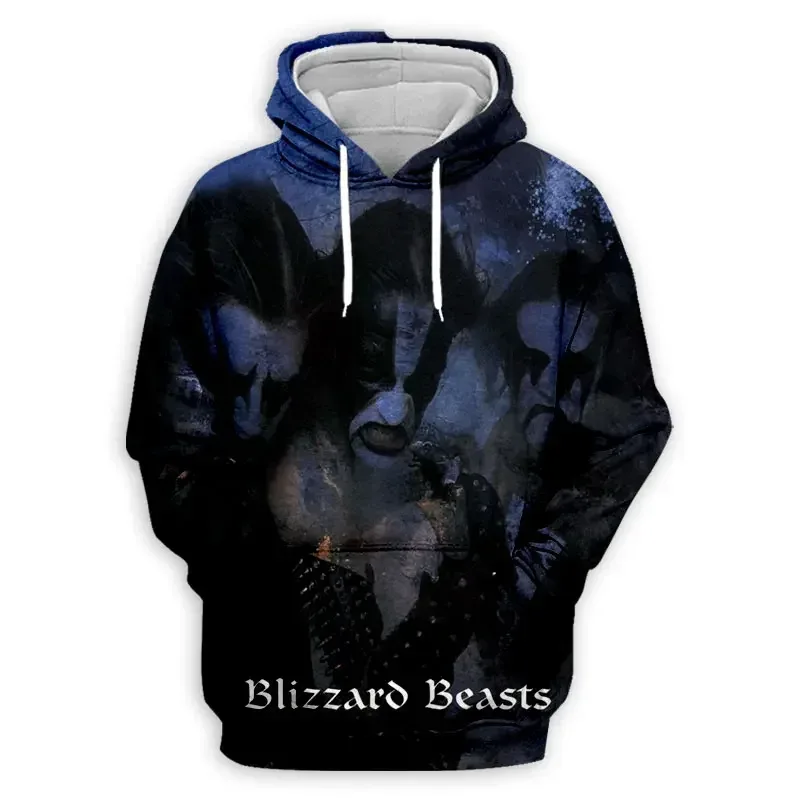 Black Metal Rock Immortal 3D Print Hoodies Men Women Fashion Casual Sweatshirts Oversized Hoodie Pullovers Tracksuit Clothing