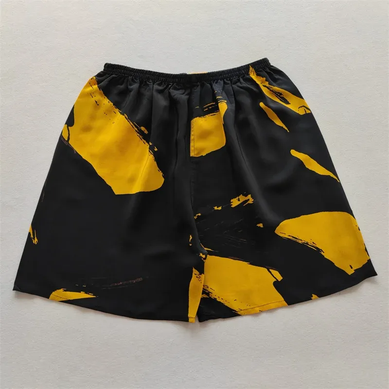 100% Mulberry Silk Men Boxer Underwear Couple Rubber Band Thin Short Home Pants Promotion Woman Can Wear