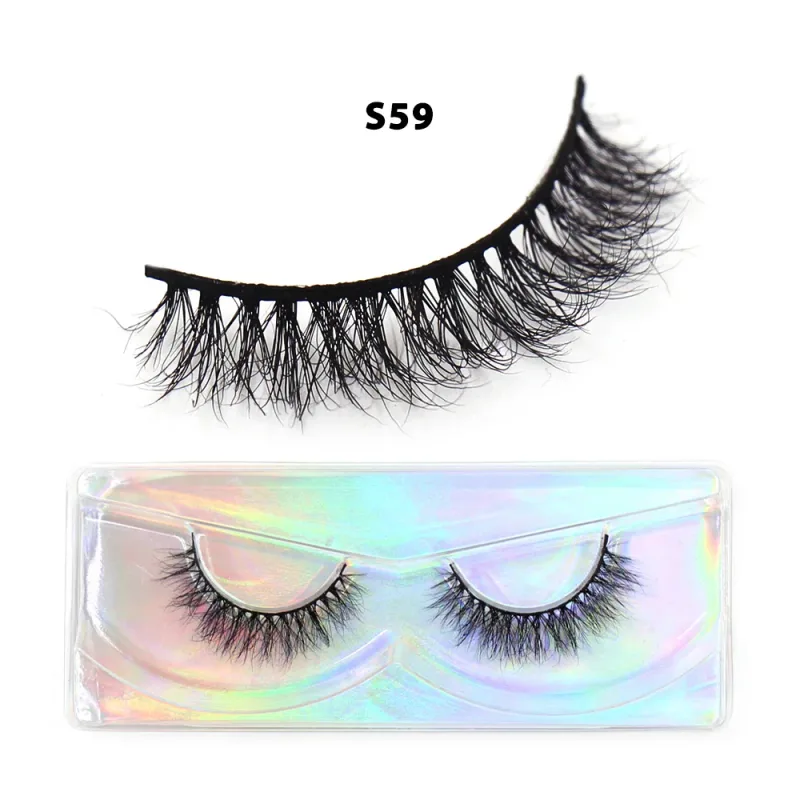 Short Natural 3D Mink Lashes Fluffy Wispy Fake Eyelashes Crisscross False Lashes Eyelash Extension Makeup