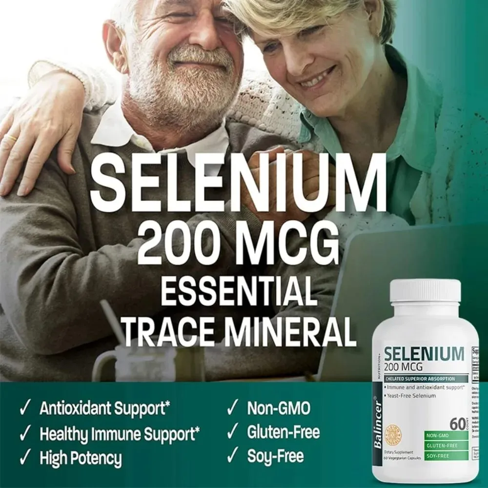 Selenium - Natural Antioxidant Supplement That Helps Strengthen The Immune System and Maintain Heart Health