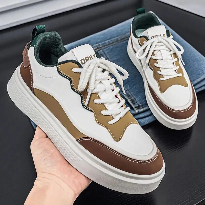 Men's shoes 2026 trend versatile sports and leisure board shoes fashionable outdoor white shoes comfortable and breathable