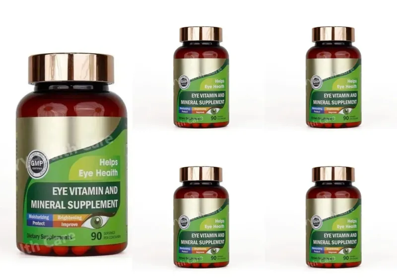 Lutein øjenvitaminkapsler med zeaxanthin zink dagligt øjennæringstilskud Øjensundhedsstøtte til voksne 90 tæller flaske