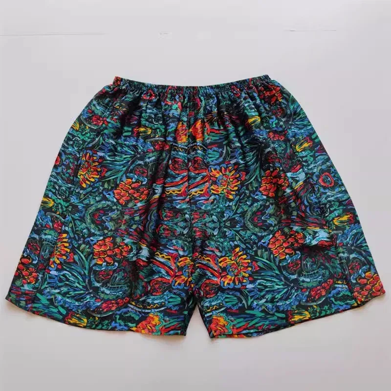 100% Mulberry Silk Men Boxer Underwear Couple Rubber Band Thin Short Home Pants Promotion Woman Can Wear