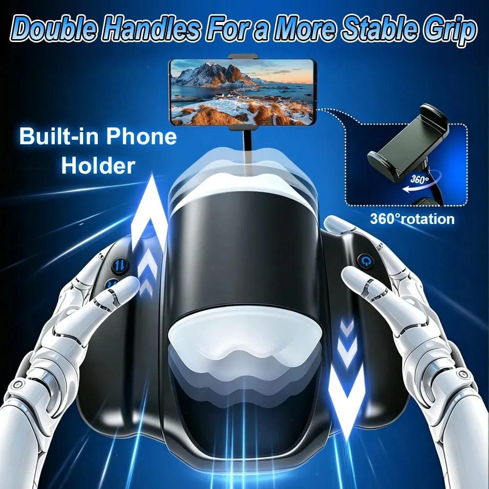 9 Frequencies Automatic Telescopic Vibrating With phone holder Male Masturbator Cup Penile Stimulator Adult Sex Machine for Men