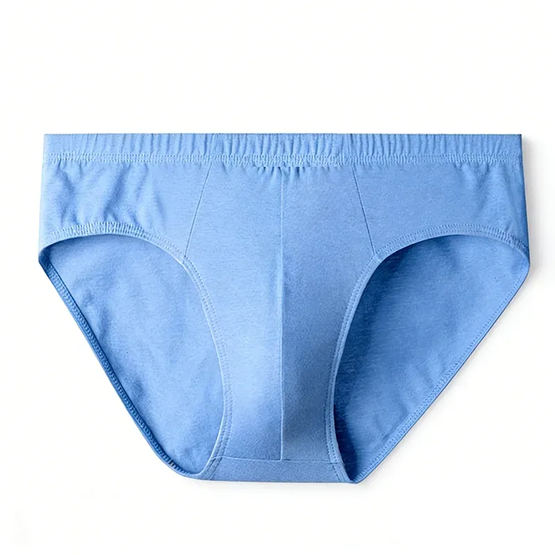 Random 5pcs Pure Cotton Mens Briefs Solid Color Men Underwear Plus Size L-6XL Men's Breathable Panties Sexy Elastic Men Briefs