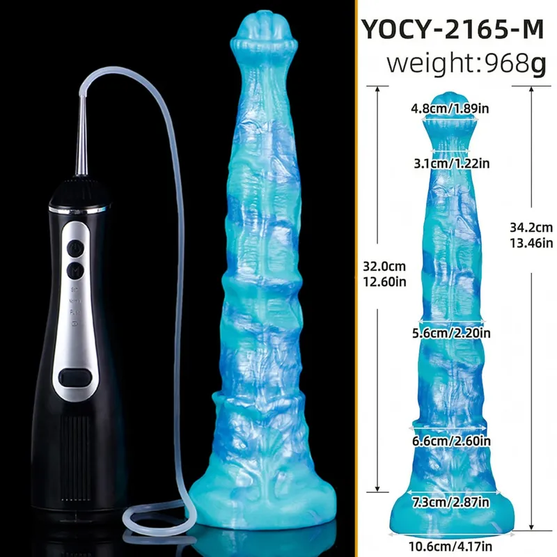 Large Squirting Horse Dildo Silicone Anal Plug Female Masturbator Prostate Massager Long Penis Adult Sex Toys for Women Men