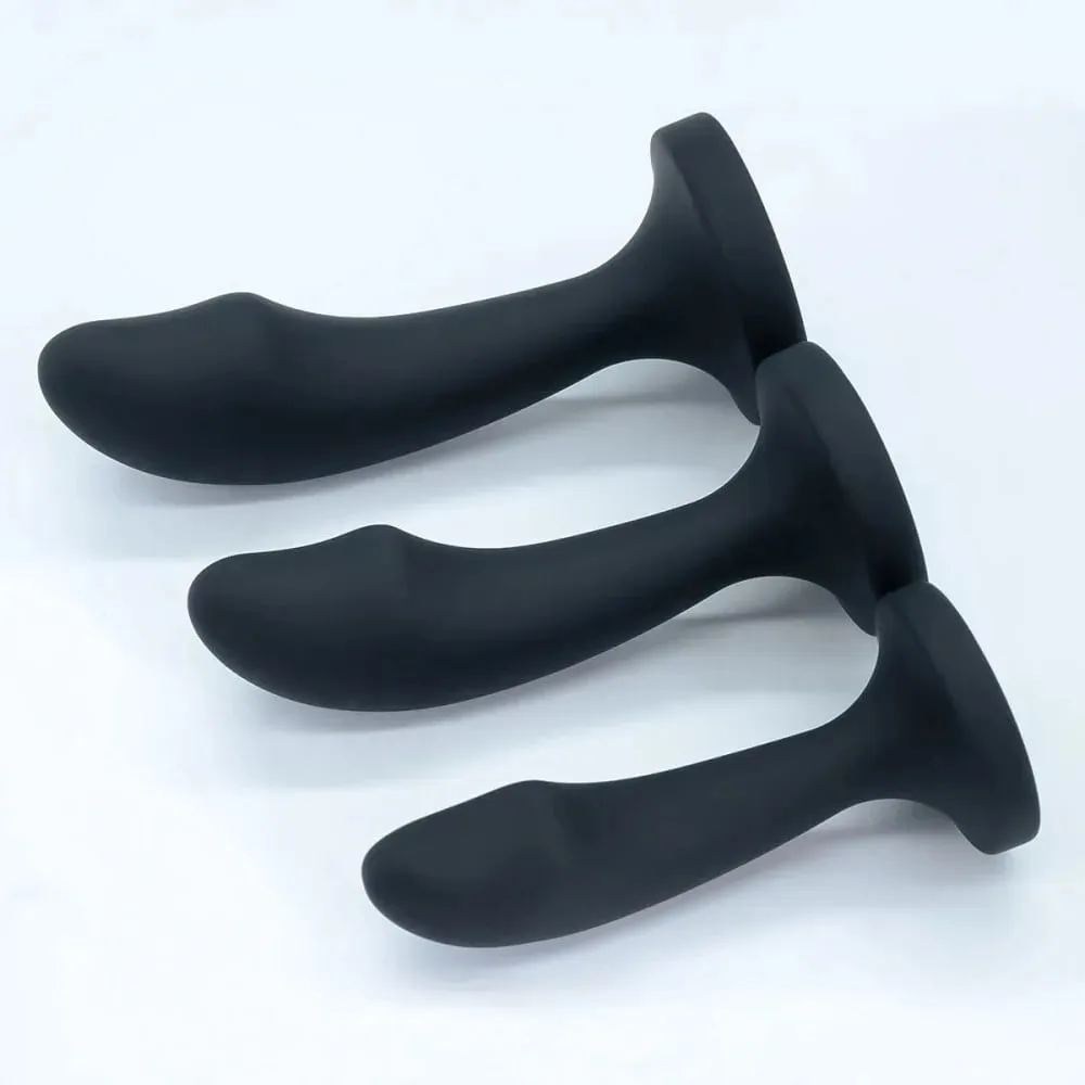 Silicone Anal Plug for Women 3 Sizes Butt Plug Crystal Base Anal Sex Toys For Woman Men Anus Dilator Stimulation Trainer Adults