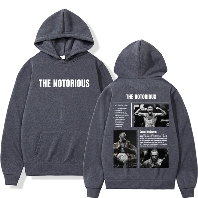 Limited The Notorious Conor McGregor Sweatshirts Men Women Violence Aesthetic Gothic Hoodies Autumn/Winter Long Sleeve Pullovers