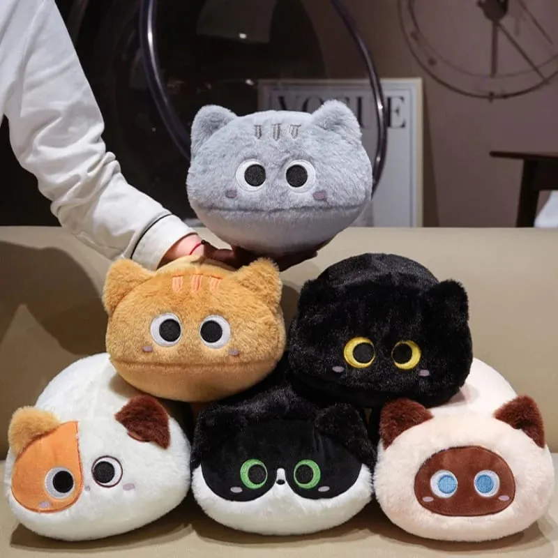 33cm Cat Plush Cushion Adorably Cat Stuffed Pillow Kawaii Throw Pillow Home Decor Toys Soft Sofa Cushion Creative Birthday Gift