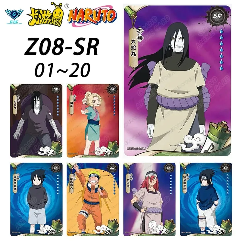 Kayou Naruto New T4W8 T2W9 Anime Rare Card Full Series ASP BP PU HR AR CR MR UR Complete Set Anime Collection Card Kids Toy Gift